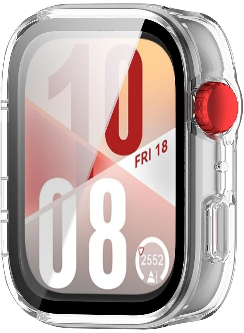 Case Compatible with Huawei Watch Fit 4 Pro, [2 Pack] Screen Protector + Hard Frame, Total Package Protection - Transparent+Transparent - Image 2
