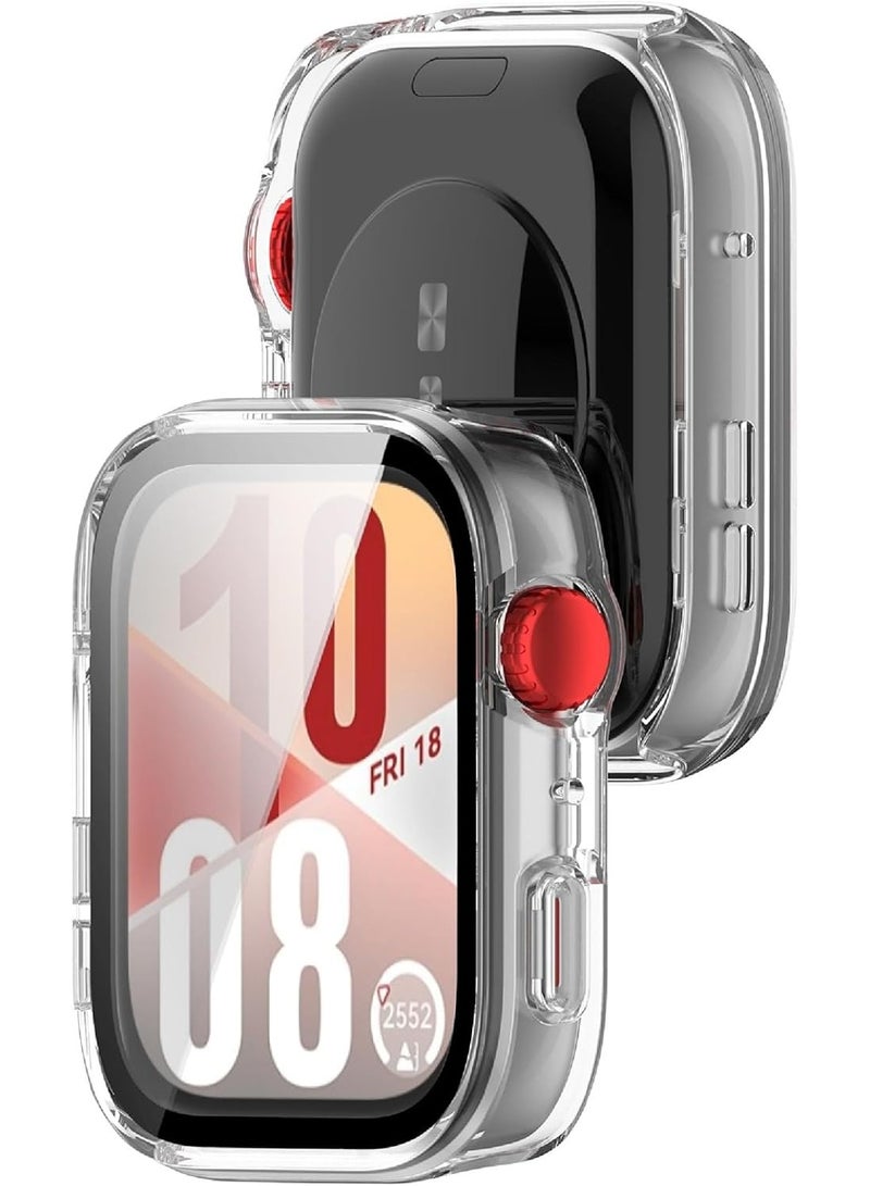 Case Compatible with Huawei Watch Fit 4 Pro, [2 Pack] Screen Protector + Hard Frame, Total Package Protection - Transparent+Transparent - Image 4