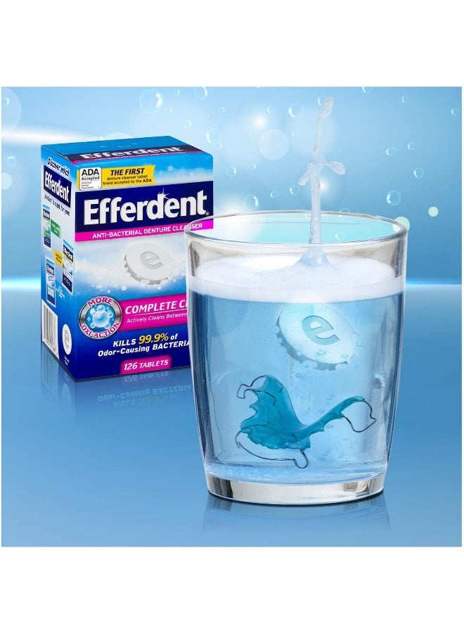 Efferdent Anti-bacterial Denture Cleanser 120 Tablets - Image 5
