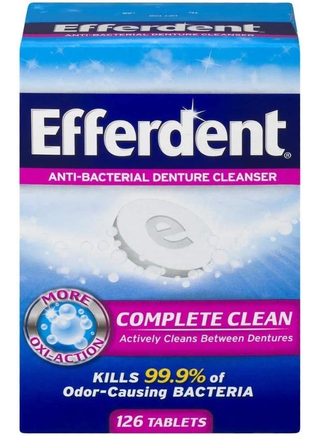 Efferdent Anti-bacterial Denture Cleanser 120 Tablets - Image 1