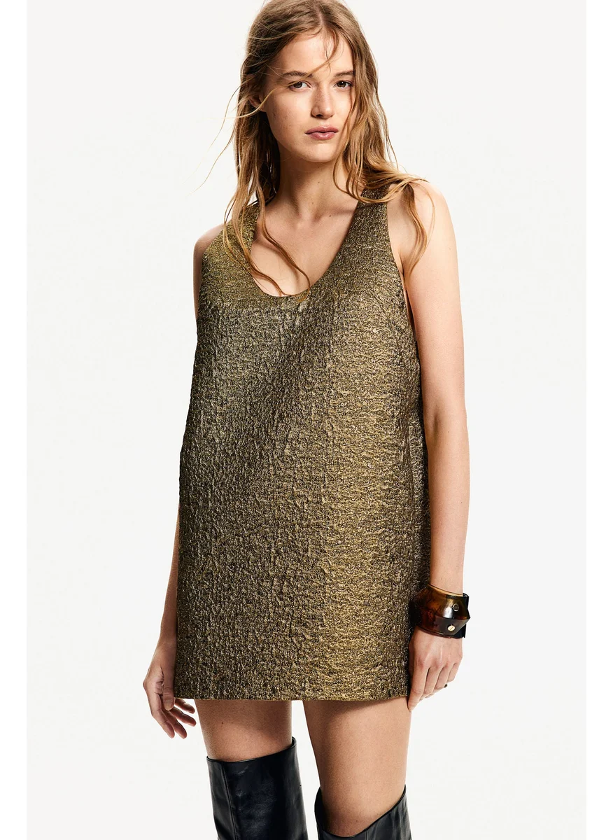 اتش اند ام Shimmering Jacquard-Weave Dress