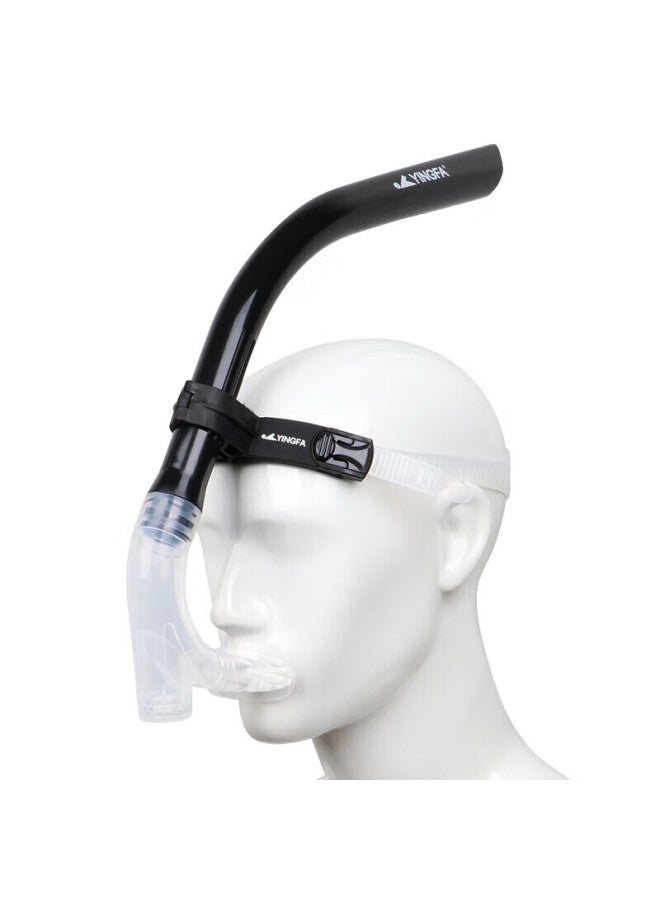 Yingfa Swimming Breath Tube, Professional Training Snorkeling Respirator, Pre-fixed Freestyle Full-wet Breathing Tube, Black - Image 3