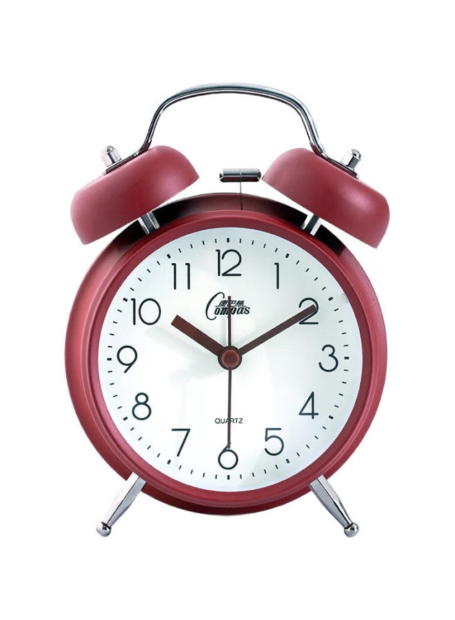 Compas Alarm Clock For Children And Students, Retro Mechanical Bell Alarm Clock With Loud Volume, Bedside Clock, Alarm Watch 2316, Wine Red - Image 3