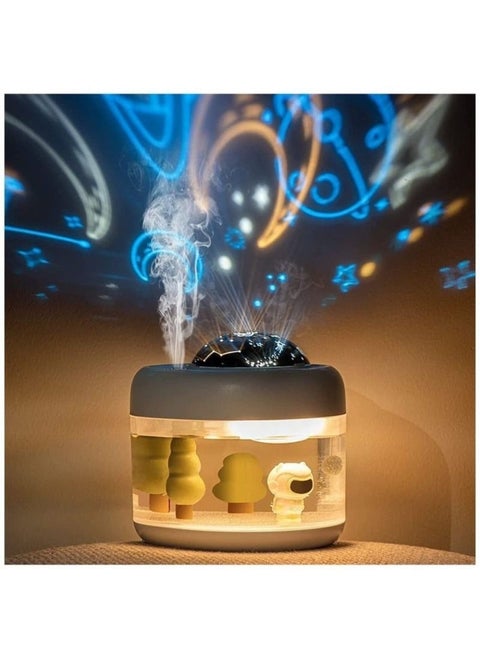 500ml Desktop Humidifiers with Night Light and Star Projector