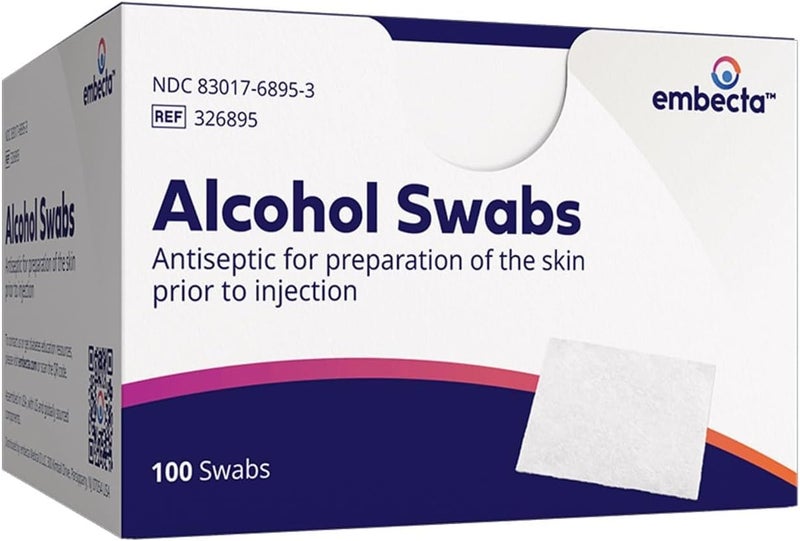 B & D Regular Alcohol Swabs, 100 ct ( Pack of 2 ) - Image 1