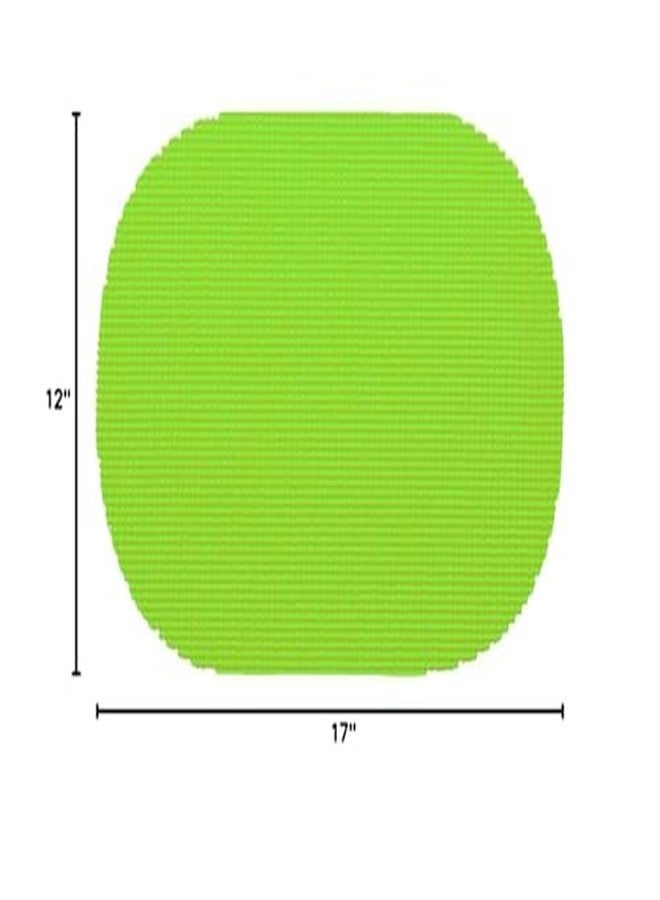 Kraftware 37636 Fishnet Placemat Dz, Oval, Lime Green, Large - Image 2