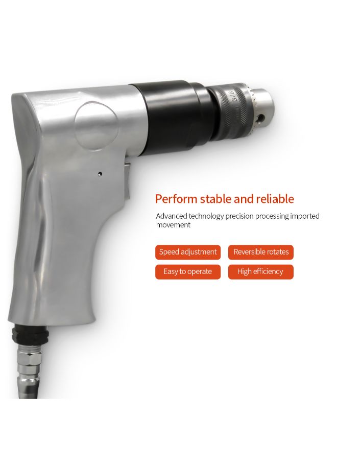 NIBEMINENT Reversible Air Drilling Machine Silver 16.5 x 14.5 3.3cm - Image 5