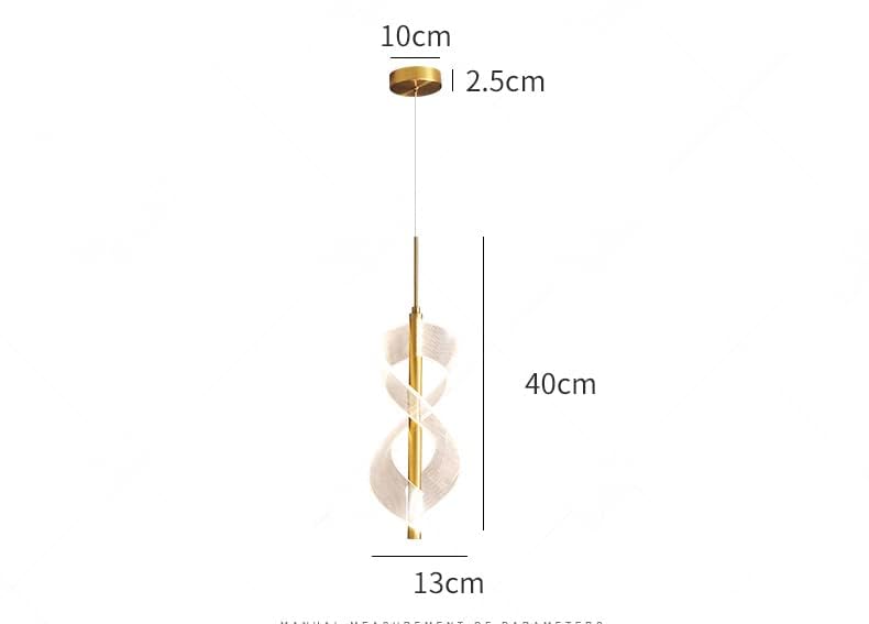 CITRA Led Pendant Light Acrylic Wavy Island Ceiling Lights (Gold) - Warm White - Image 4