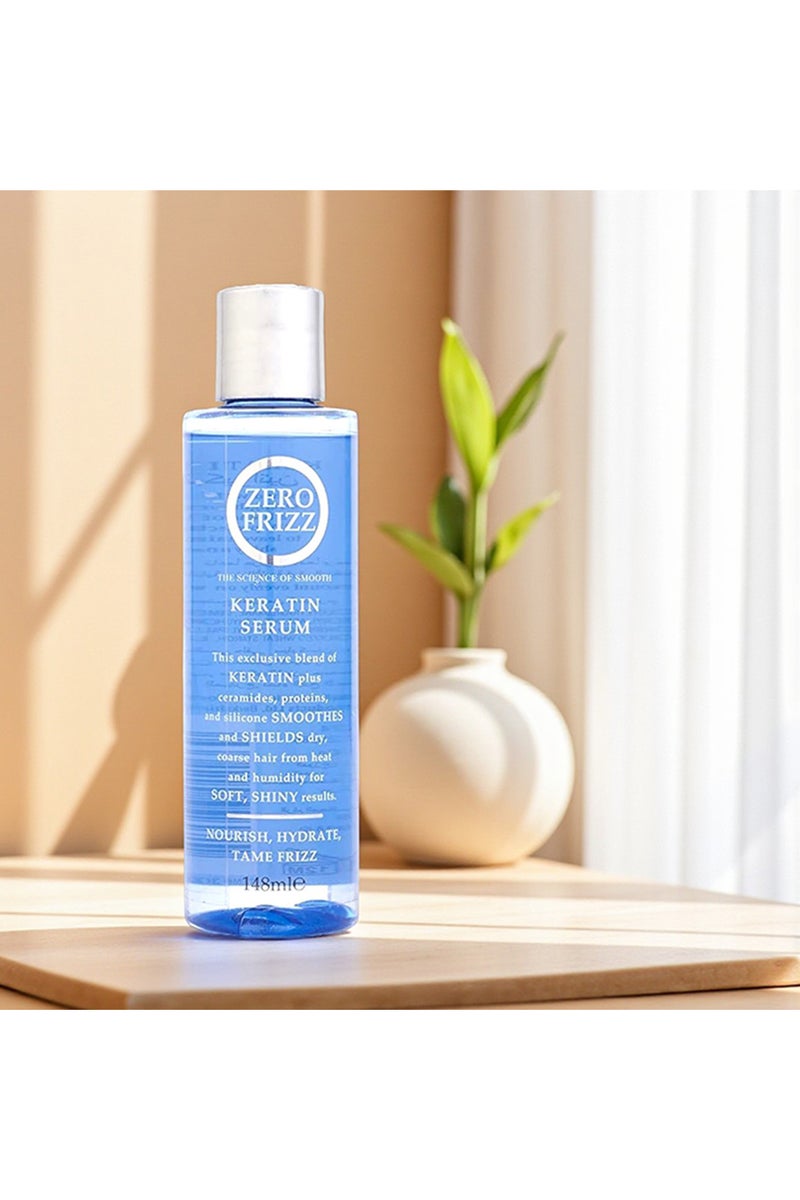 Zero Frizz Keratin Hair Serum 148ml | Frizz-Fighting Smoothing Serum for Silky, Tangle-Free Finish | Alcohol-Free & Moisture-Locking Formula for Dry, Unruly Hair - Image 2