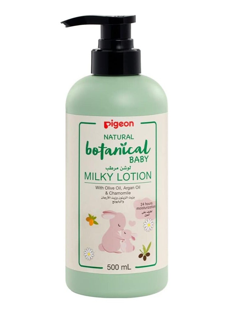 Pigeon Natural Botanical Baby Milky Lotion 500ml - Image 1