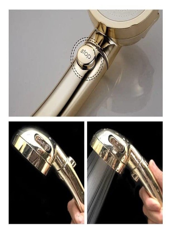 10X Abs Telephone Shower TS-8444 Gold With Tube Hook/Hand Held Shower/High Pressure /3 Function - Image 4