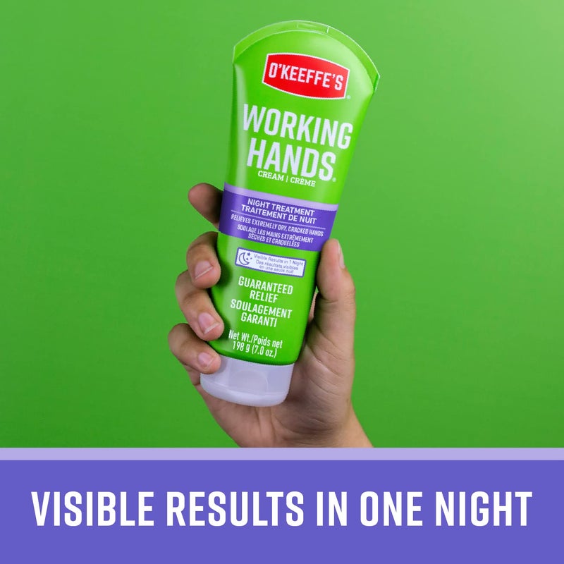O'Keeffe's Working Hands Night Treatment Hand Cream and Healthy Feet Night Treatment Foot Cream, 7 Ounce Tube - Image 4
