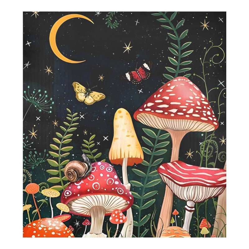 Naanle Naanle Dishwasher Magnet Cover Moon Mushroom Front Dishwasher Cover Magnetic Kitchen Home Cabinet Decals Appliances Stickers Refrigerator Decorative 23 x 26