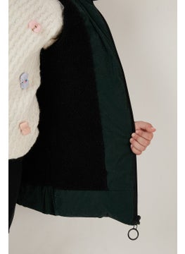 Lela Collar Faux Fur Plush Lined Removable Hooded Slim Cut Winter Coat Girls' COAT 5760002  - Image 5