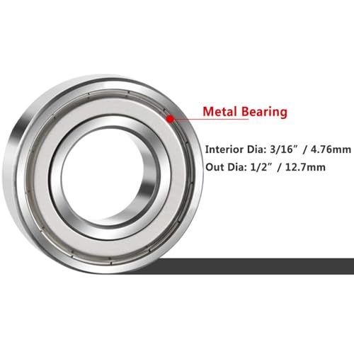 Wolfride 10Pcs Router Bit Bearing Set Top Bearings for Flush Trim Router Bit|Interior Dia: 3/16” & Outer Dia: 1/2” - Image 2
