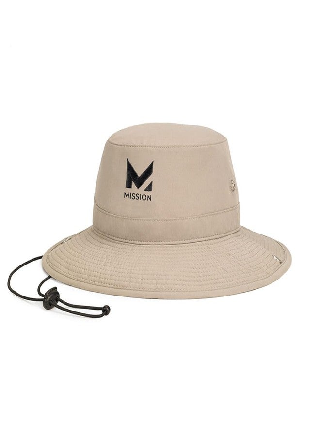 MISSION Cooling Bucket Hat, UPF 50, 3" Wide Brim Sun Hat - Cools When Wet, UPF 50, Khaki, One size - Image 1