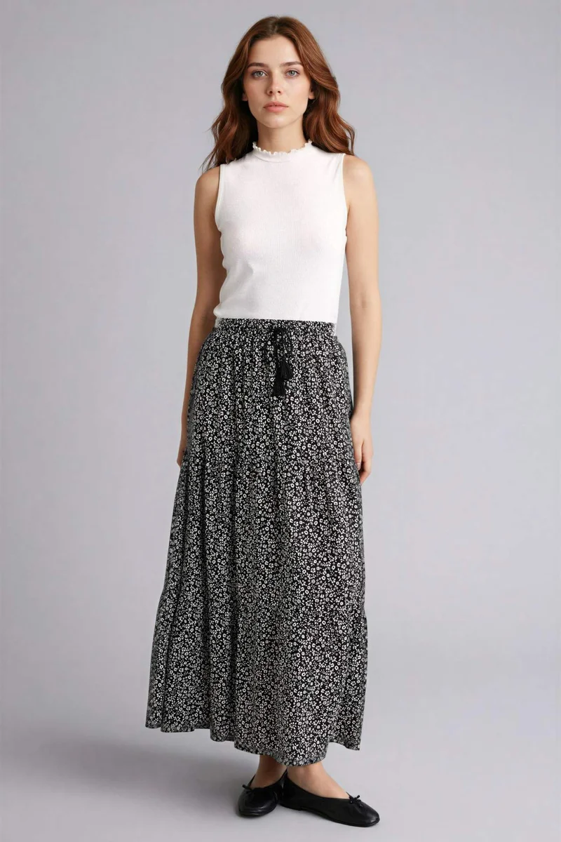 ديفاكتو Slim Fit Camisole Half Turtleneck Short Sleeve Tunic