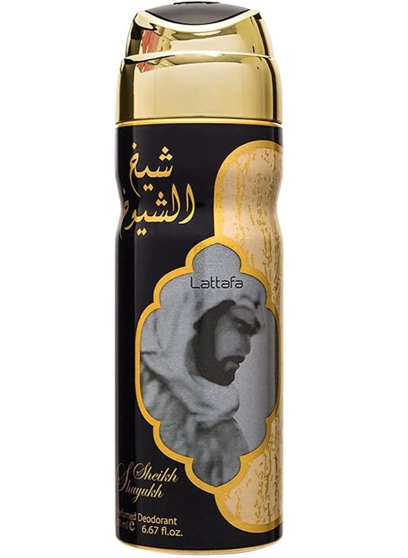 لطافة شيخ الشيوخ مزيل العرق لوكس بخاخ للجسم يدوم طويلاً للجنسين، 200 مل