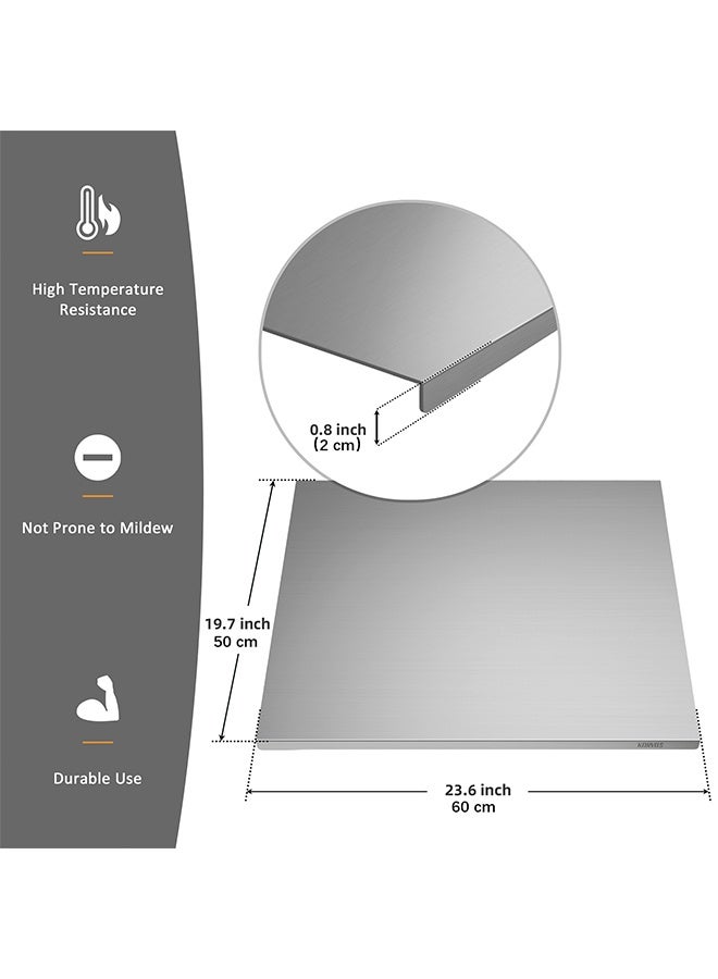 كورفوس ألواح تقطيع KORVOS من الفولاذ المقاوم للصدأ 304 (مقاس كبير 60x50 سم) - Image 2