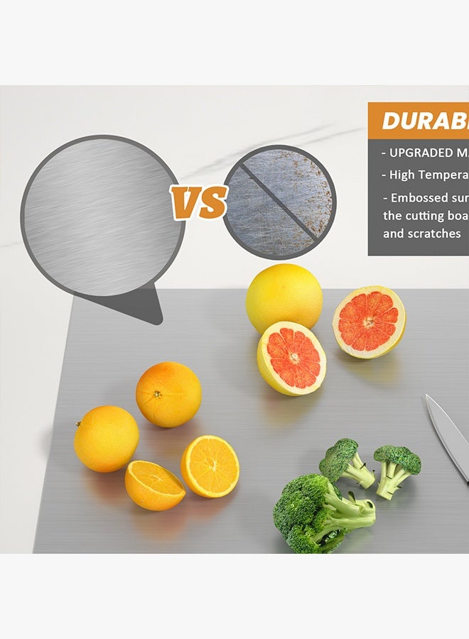 كورفوس ألواح تقطيع KORVOS من الفولاذ المقاوم للصدأ 304 (مقاس كبير 60x50 سم) - Image 5