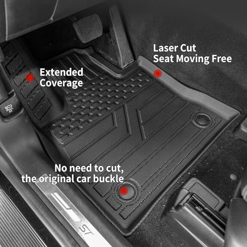 Thinzyou Floor Mats Compatible with 2020-2026 Ford Explorer 6 Seat Trunk Mat Cargo Liner TPE Back Seat Cover Protector 2025 Explorer Accessories (Fit 6 Seat,Trunk Mat with Backrest Mats+Floor Mats) - Image 2
