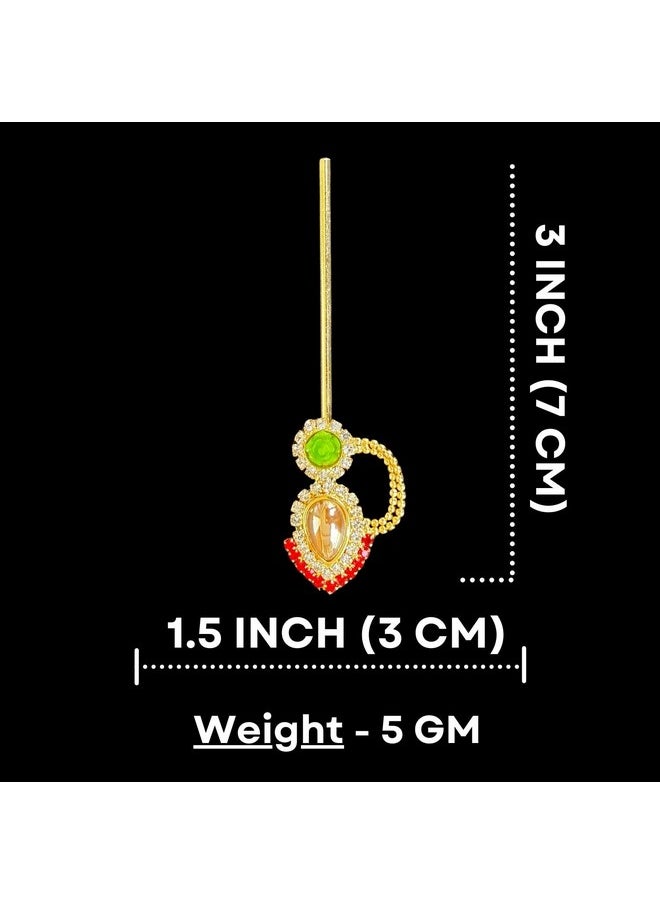 Salvus App SOLUTIONS Salvus APP SOLUTIONS Handcrafted Metal Bansuri/Flute for Krishna Idol - Decorative Indian Artwork for Home or Office Decor (Multicolor, 3 x1.5 inch)  - Image 2