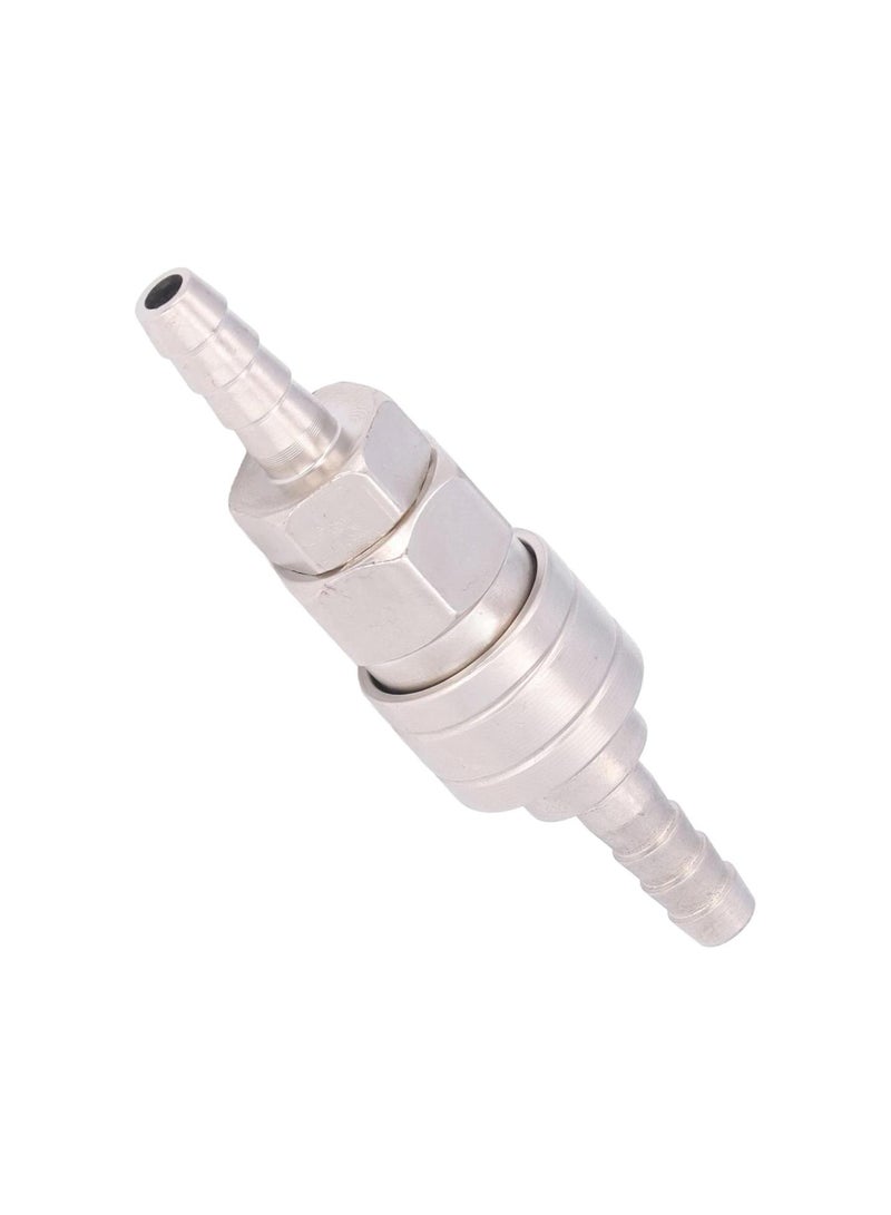 silvercnc Plated Stainless Steel Air Coupler Self Locking Quick Connect Air Hose Fittings for Industrial and Automotive Use (Self-locking quick connect Φ8 long tail) - Image 2
