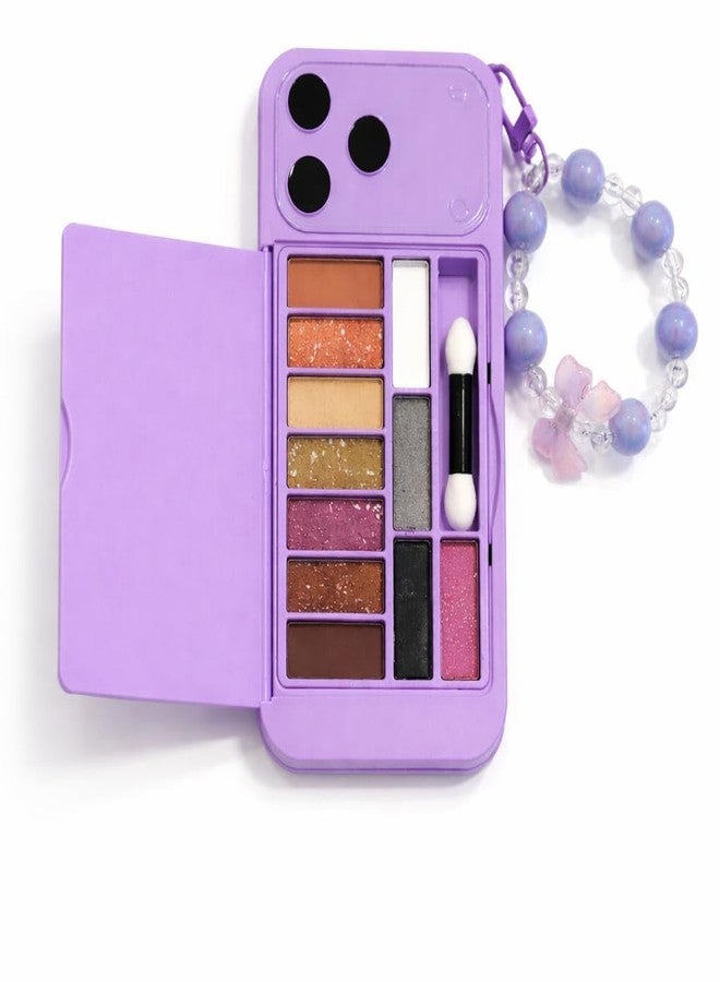 Teraabliss I Phone Style Mini Eyeshadow Palette - Model 17 i-Style Phone Inspired Design Soft & Skin Friendly Formula Long Lasting Shades (purple) - Image 1