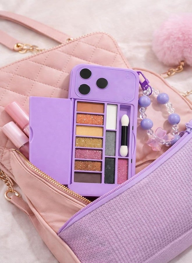 Teraabliss I Phone Style Mini Eyeshadow Palette - Model 17 i-Style Phone Inspired Design Soft & Skin Friendly Formula Long Lasting Shades (purple) - Image 4