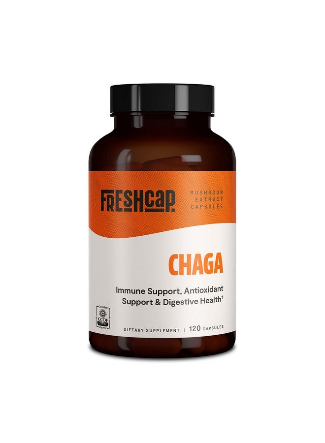 FreshCap Mushrooms Freshcap Chaga Capsules Antioxidant Digestive Health Immune Support 120 Capsules (60 Servings) Dual Extracted Wild Harvested And Organic Mushroom Supplement - Image 2