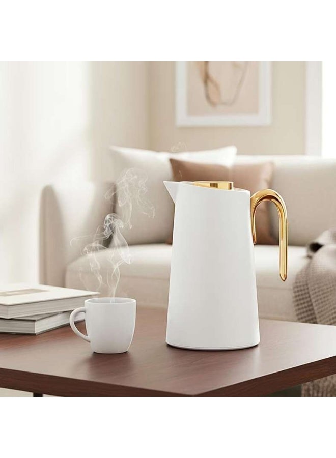 Pan Home Inaya Vacuum Flask 1L - White - Image 1