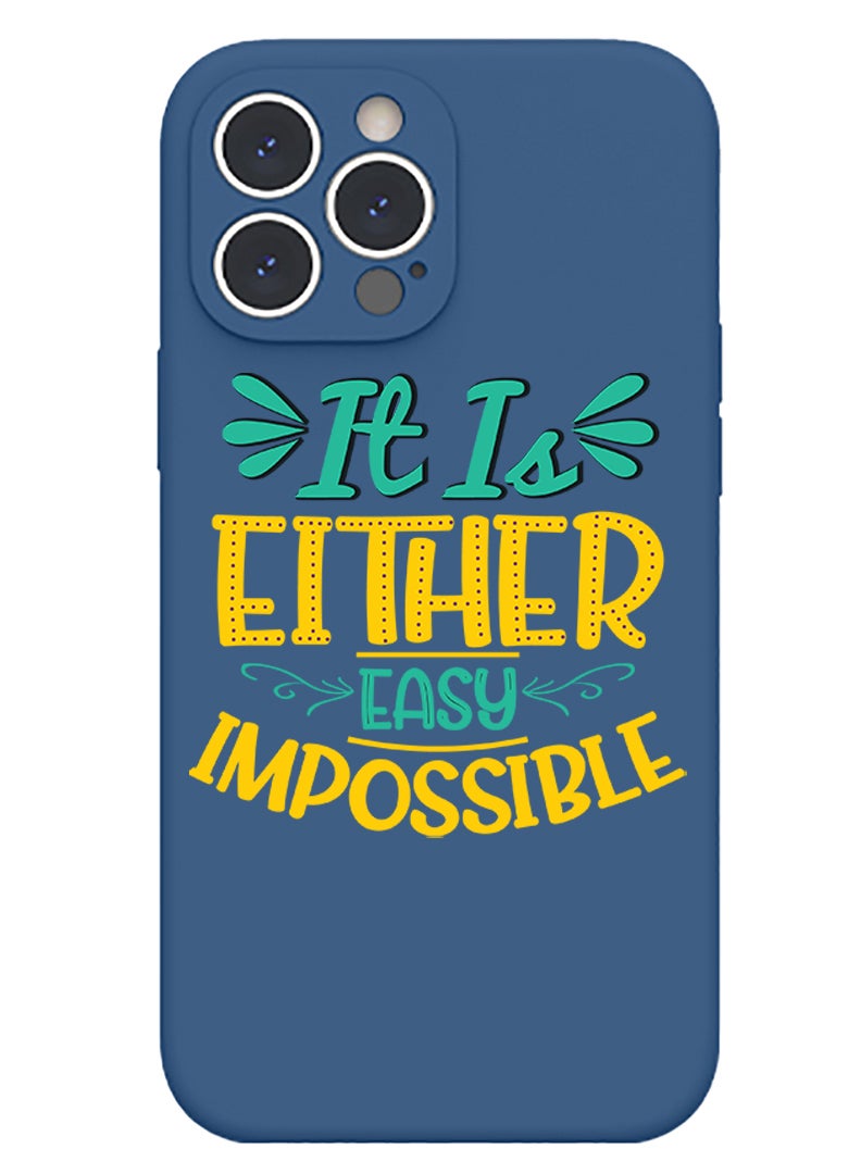 Theodor Protective Slim Fit Case Liquid Silicone Cover with Full Body Protection Anti-Scratch Shockproof Case For iPhone 12 Pro Max Blue  - It is either easy impossible copy - Image 1