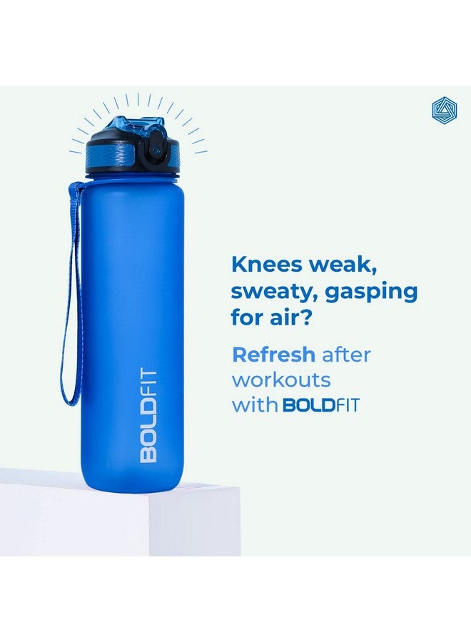 Boldfit Water Bottles 1 Litre Sipper Bottle For Adults, Kids,Unbreakable Motivational Water Bottle Time Mark Sipper With Straw & Time For Gym Office School Home Water Bottle for Kids - Blue (Plastic) - Image 3
