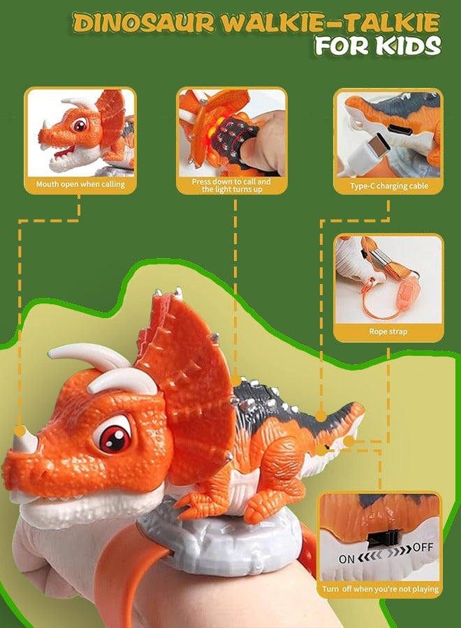 2PCS Toy Walkie Talkie for Kids, Dinosaur Walkie-Talkie Communication Game For Children for Camping, Hiking, kids toys,Gifts for Gifts For Kids 3+ Years  - Image 2