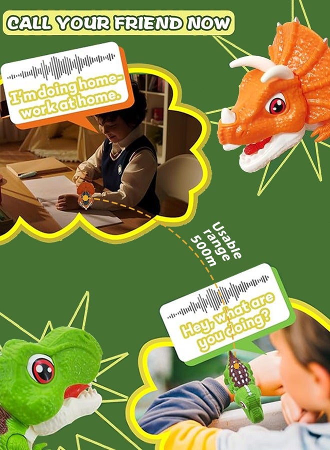 2PCS Toy Walkie Talkie for Kids, Dinosaur Walkie-Talkie Communication Game For Children for Camping, Hiking, kids toys,Gifts for Gifts For Kids 3+ Years  - Image 5