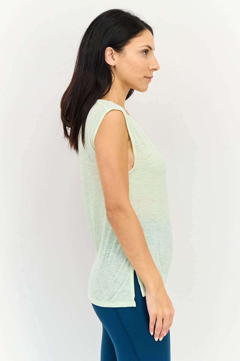 Nike Women Sportswear Fit Sleeveless Running Tank Top, Mint Green - Image 3