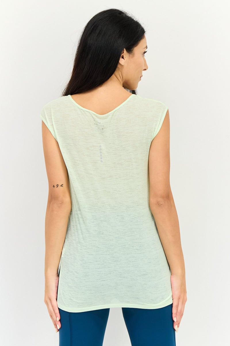 Nike Women Sportswear Fit Sleeveless Running Tank Top, Mint Green - Image 2