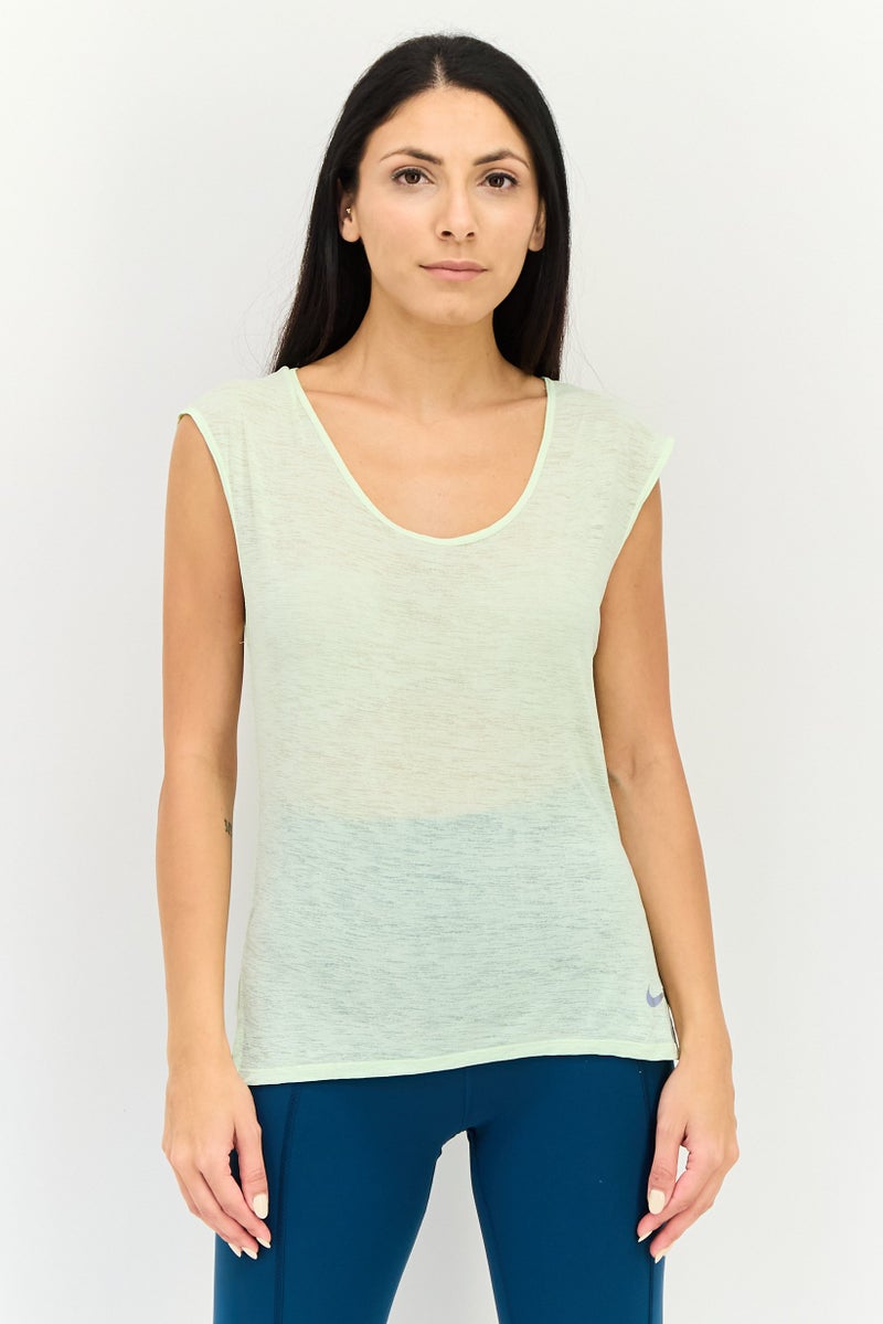 Nike Women Sportswear Fit Sleeveless Running Tank Top, Mint Green - Image 1