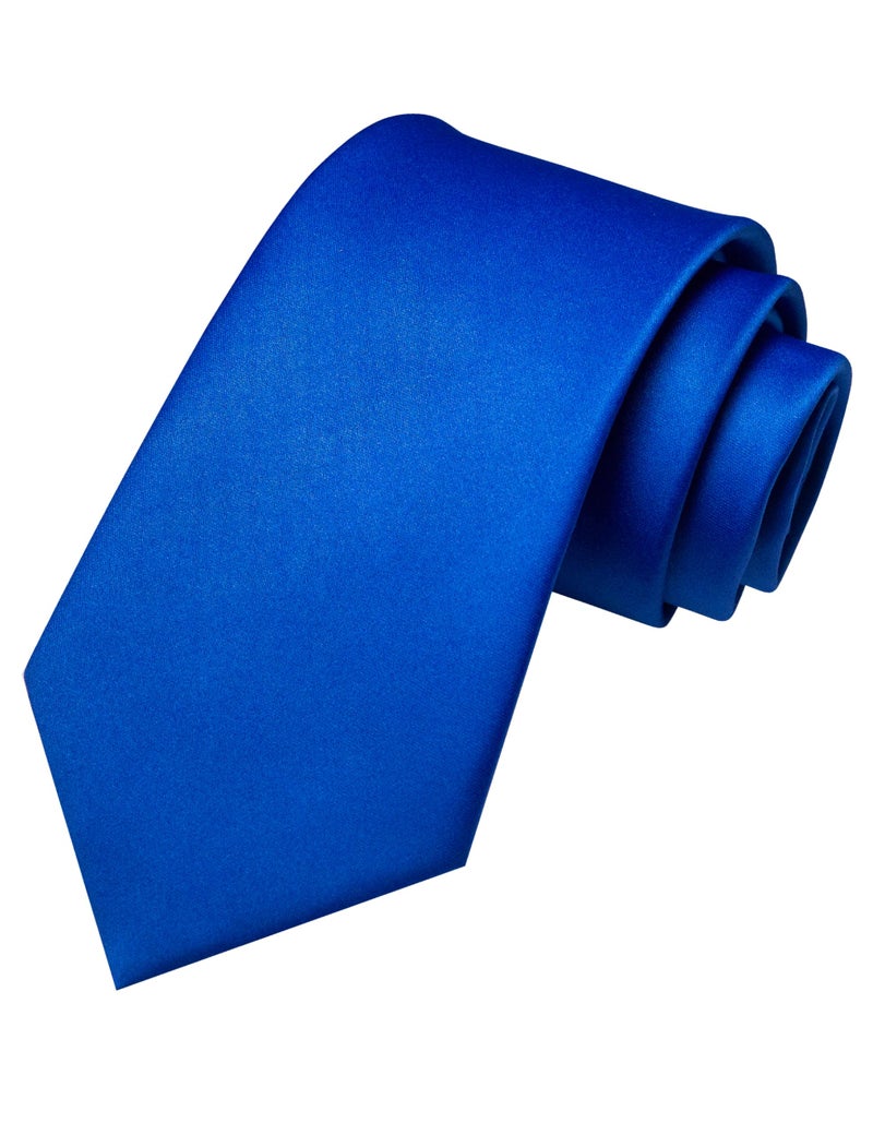 JEMYGINS Royal Blue Tie Silk Necktie for Men Business and Wedding - Image 1