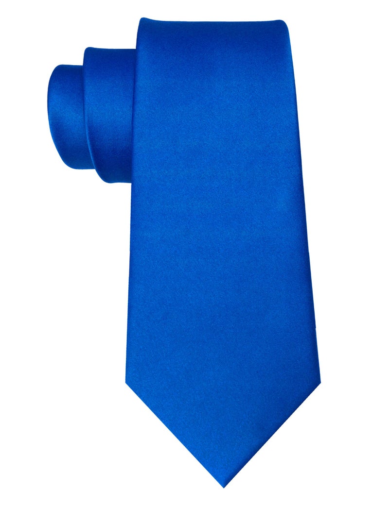 JEMYGINS Royal Blue Tie Silk Necktie for Men Business and Wedding - Image 3