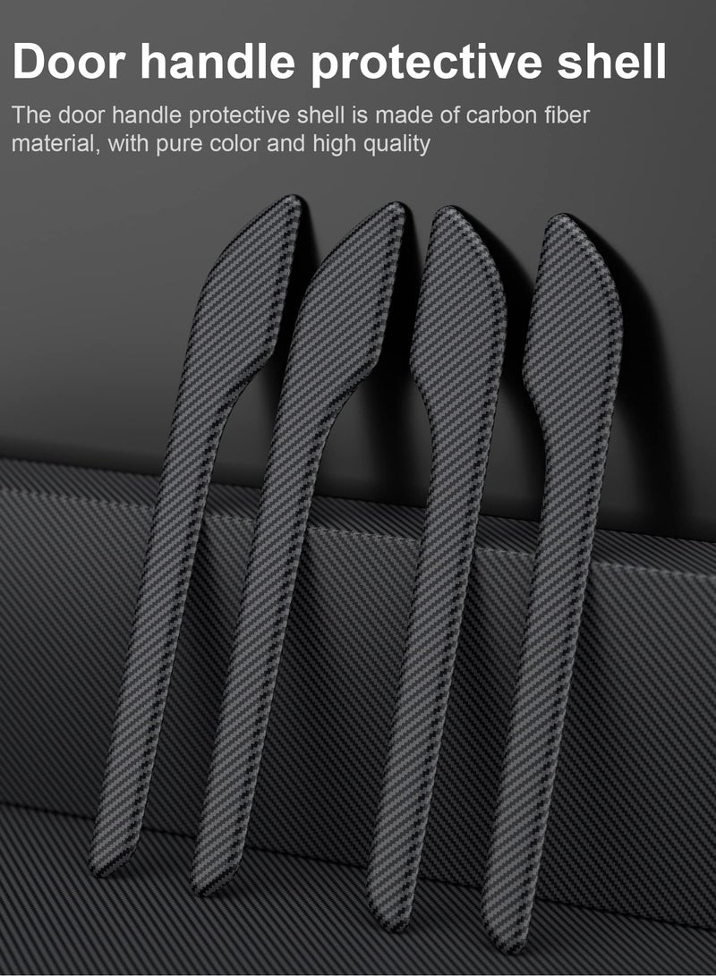 Carbon Fiber Door Handle Protector for Tesla Model 3/Y - Anti-Scratch Door Handle Stickers & Retrofit Decorative Accessories for Enhanced Protection and Style. - Image 5
