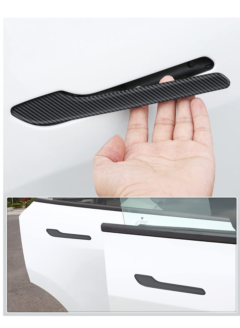 Carbon Fiber Door Handle Protector for Tesla Model 3/Y - Anti-Scratch Door Handle Stickers & Retrofit Decorative Accessories for Enhanced Protection and Style. - Image 3