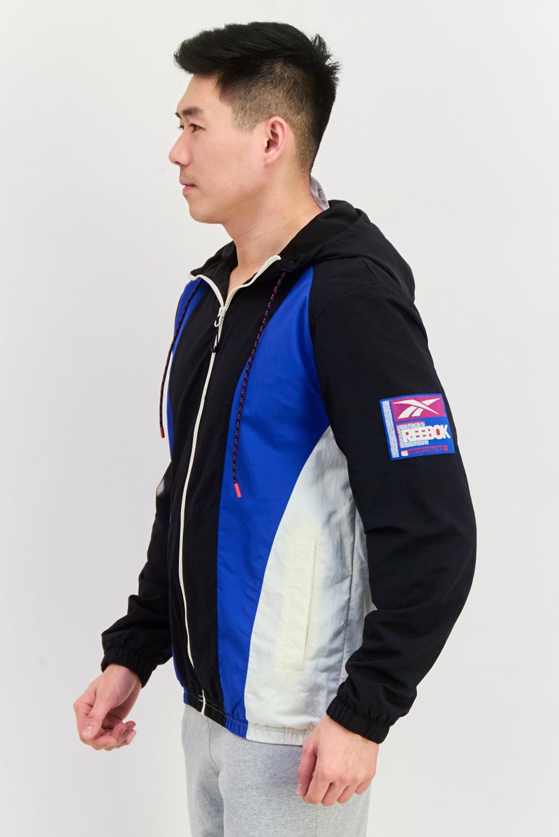 Reebok Men Sportswear Fit Long Sleeve Training Hooded Jacket, Black - Image 3