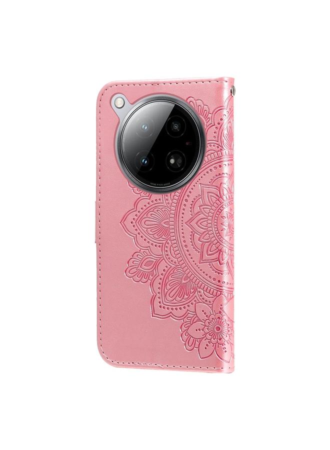 Zaboon Case For Infinix Zero 40 4G / 5G Seven-petal Flowers Embossing Leather Phone Case - Image 3