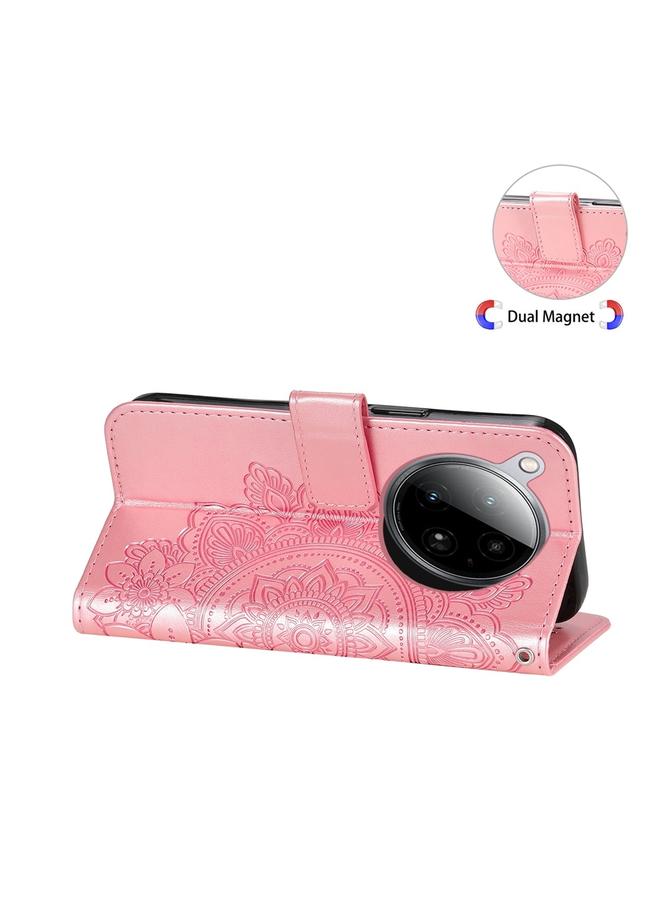 Zaboon Case For Infinix Zero 40 4G / 5G Seven-petal Flowers Embossing Leather Phone Case - Image 5