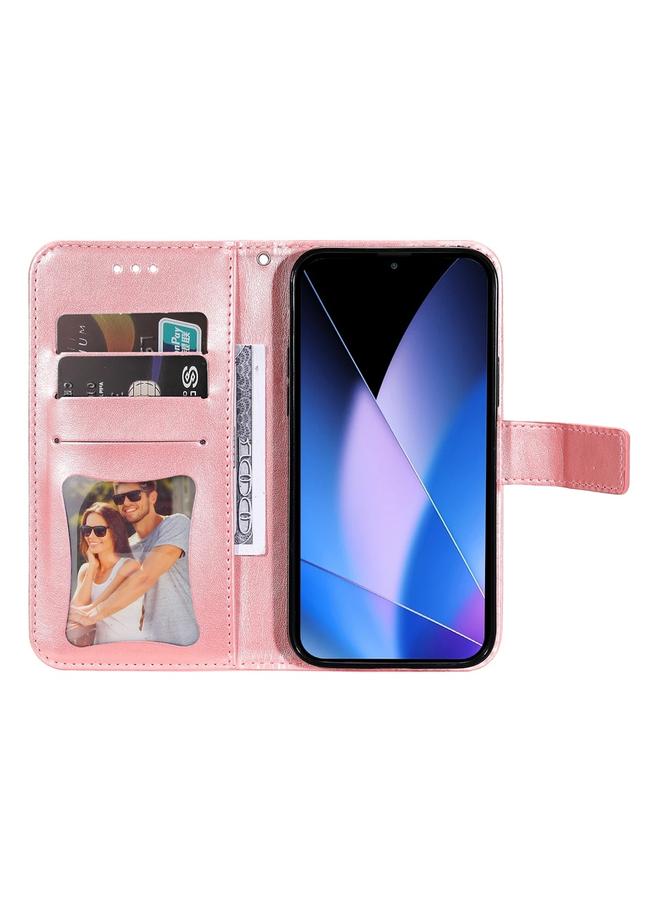 Zaboon Case For Infinix Zero 40 4G / 5G Seven-petal Flowers Embossing Leather Phone Case - Image 4