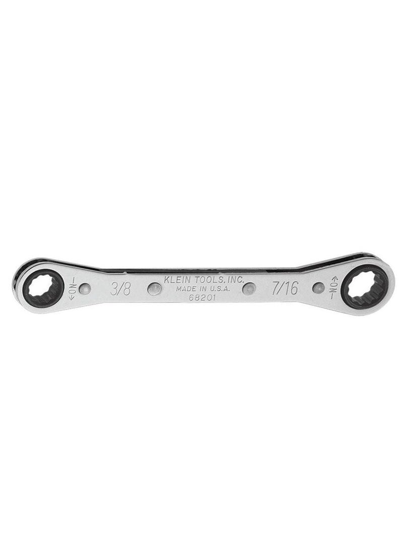 Klein Tools 68201 Ratcheting Box Wrench 3/8 Inch X 7/16 Inch With Reverse Ratcheting And Chrome Plated Finish - Image 5
