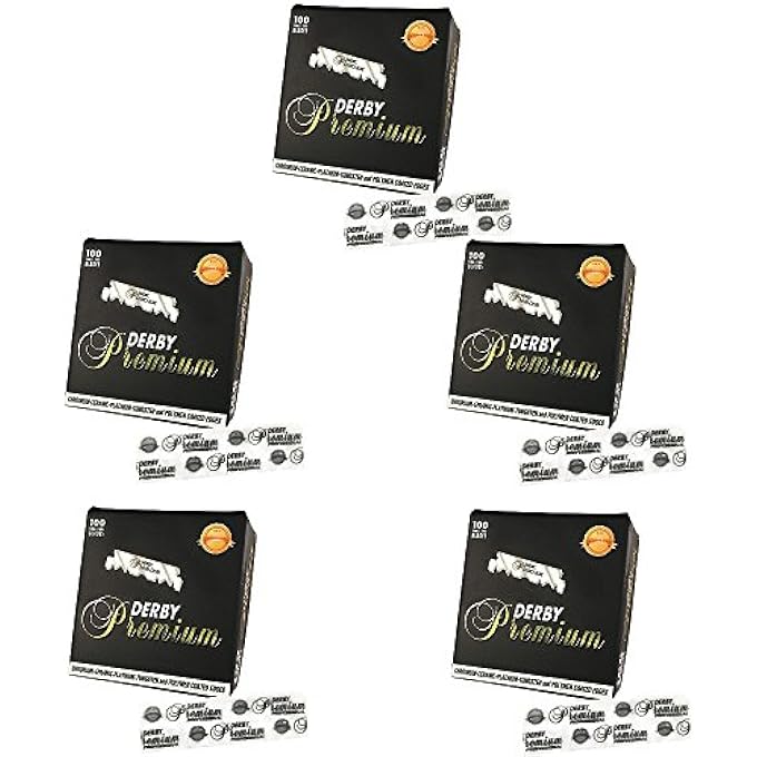 DERBY Barber Razor Premium Single Edge Blade 100 Count SR05298 5 Pack