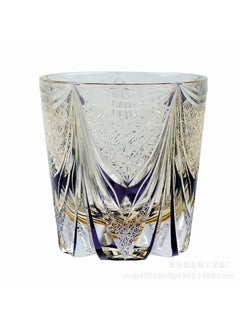 Hand-Carved Edo Kiriko Whisky Glass Gift Set Purple Thousand Sail