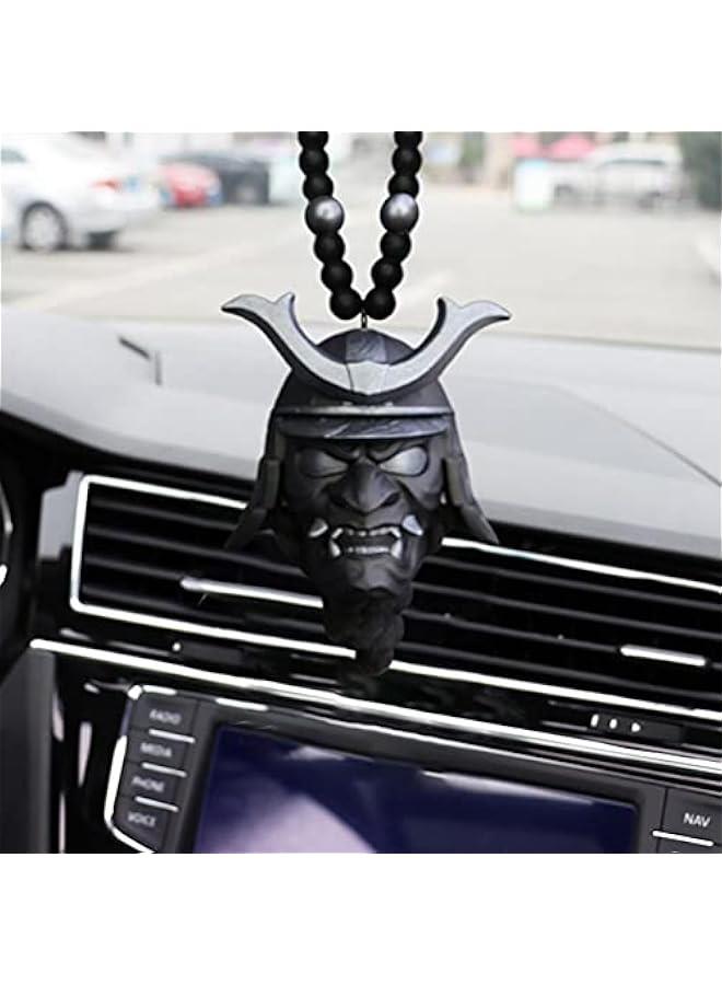 Generic Hannya Japanese Oni Samurai Helmet Car Hanging Pendant Car Rearview Mirror Pendant Fashion Car Decoration Car Ornament Accessories Hanging Charm - Image 3